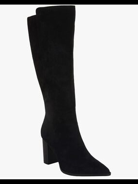 NIB Juliet Holy sz 7 Women's Knee High Boots Stacked Block Heel Pointed Toe Ridi